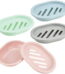 BUZIFU Soap Dish Case Holder Saver 4 Pack Bathroom Soap Dishes Box with 4 Colors Plastic Shower Soap Holder for Bathroom,Kitchen,Shower Room to Keep the Soap...