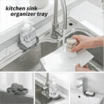 Bxaolu Silicone Soap Holder- Soap Dish with Drainage Perfect for Kitchen Counter, Scrub Holder, Sink Organizer,Soap Dishes,Sponge,Dispenser,bar Shower soap,Sink Tray(Gray-S,2PCS)