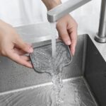 Bxaolu Silicone Soap Holder- Soap Dish with Drainage Perfect for Kitchen Counter, Scrub Holder, Sink Organizer,Soap Dishes,Sponge,Dispenser,bar Shower soap,Sink Tray(Gray-S,2PCS)