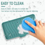 Bxaolu Silicone Soap Holder- Soap Dish with Drainage Perfect for Kitchen Counter, Scrub Holder, Sink Organizer,Soap Dishes,Sponge,Dispenser,bar Shower soap,Sink Tray(Pink-L,2PCS)