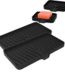 Bxaolu Silicone Soap Holder- Soap Dish with Drainage Perfect for Kitchen Counter, Scrub Holder, Sink Organizer,Soap Dishes,Sponge,Dispenser,bar Shower soap,Sink Tray(Black-L,2PCS)