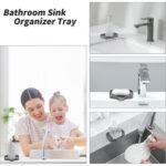 Bxaolu Silicone Soap Holder- Soap Dish with Drainage Perfect for Kitchen Counter, Scrub Holder, Sink Organizer,Soap Dishes,Sponge,Dispenser,bar Shower soap,Sink Tray(Gray-S,2PCS)