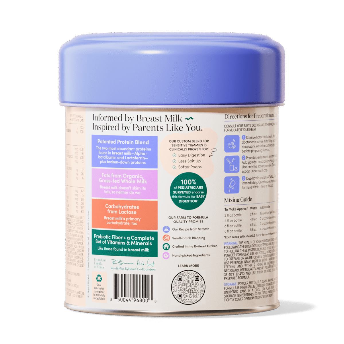 ByHeart Whole Nutrition Powder Infant Formula for 0-12 Months, 24 oz Canister