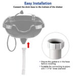Byootique Wash Basin Drain Hose Kit Extendable Drainpipe Shampoo Bowl Accessory for Salon