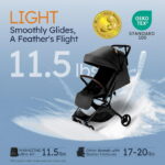 Carbon Fiber Baby Stroller Travel Lightweight Compact Stroller Easy-Fold Design Infant to Baby Toddler
