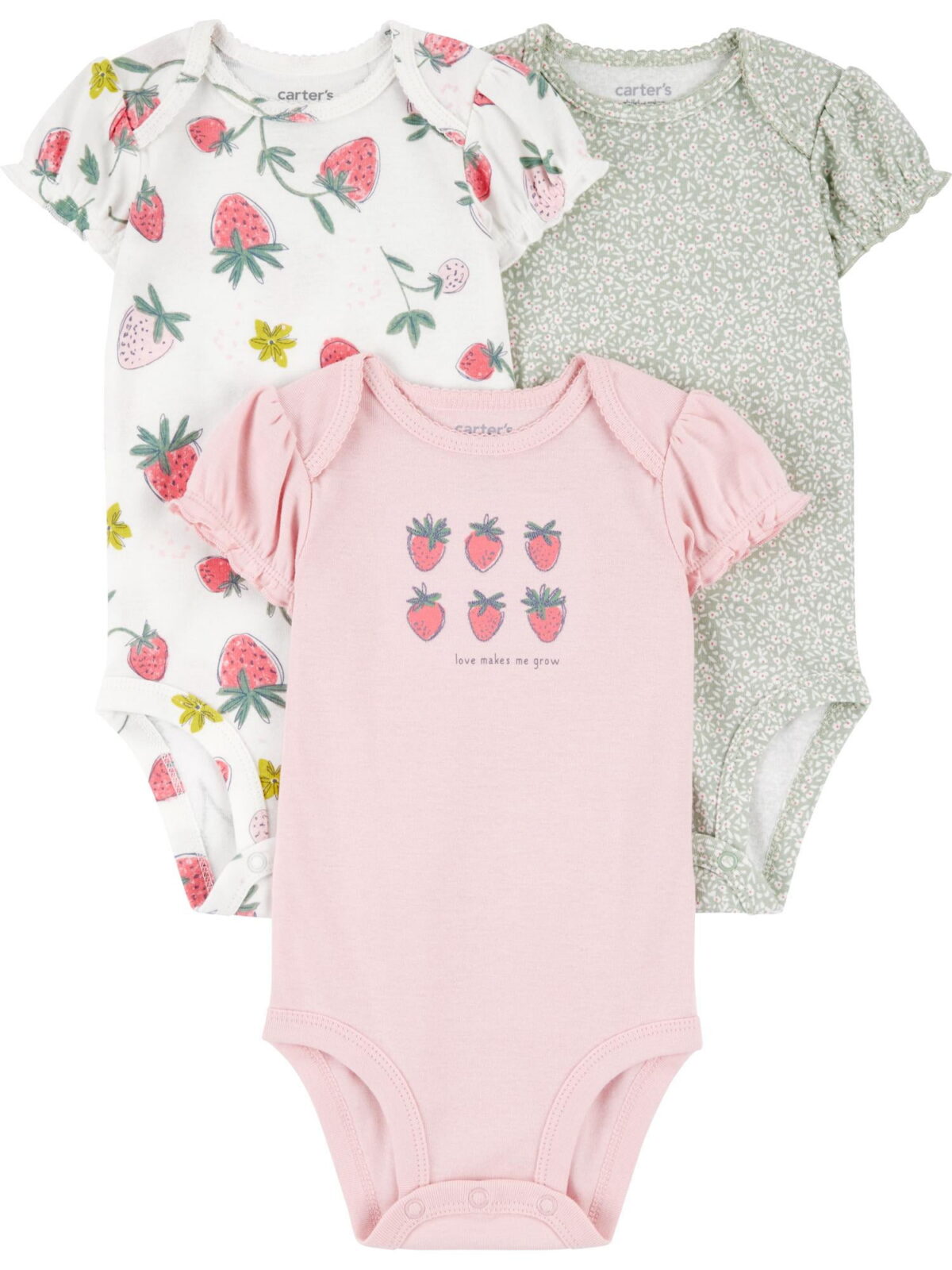 Carter's Child of Mine Baby Girl Bodysuit, 3-Pack, Sizes Preemie-18 Months