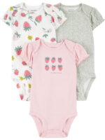 Carter's Child of Mine Baby Girl Bodysuit, 3-Pack, Sizes Preemie-18 Months
