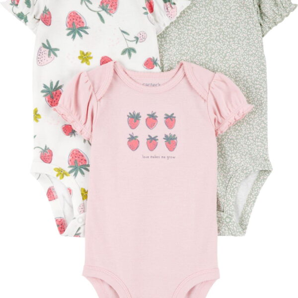 Carter's Child of Mine Baby Girl Bodysuit, 3-Pack, Sizes Preemie-18 Months
