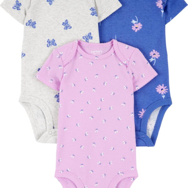Carter's Child of Mine Baby Girl Bodysuit, 3-Pack, Sizes Preemie-18 Months