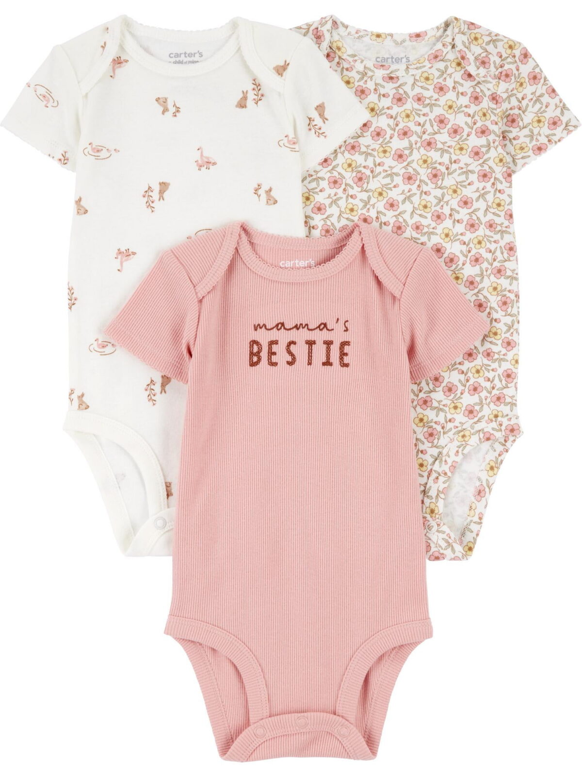 Carter's Child of Mine Baby Girl Bodysuit, 3-Pack, Sizes Preemie-18 Months