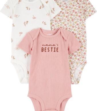 Carter's Child of Mine Baby Girl Bodysuit, 3-Pack, Sizes Preemie-18 Months