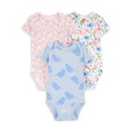 Carter's Child of Mine Baby Girl Bodysuit, 3-Pack, Sizes Preemie-18 Months