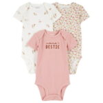 Carter's Child of Mine Baby Girl Bodysuit, 3-Pack, Sizes Preemie-18 Months