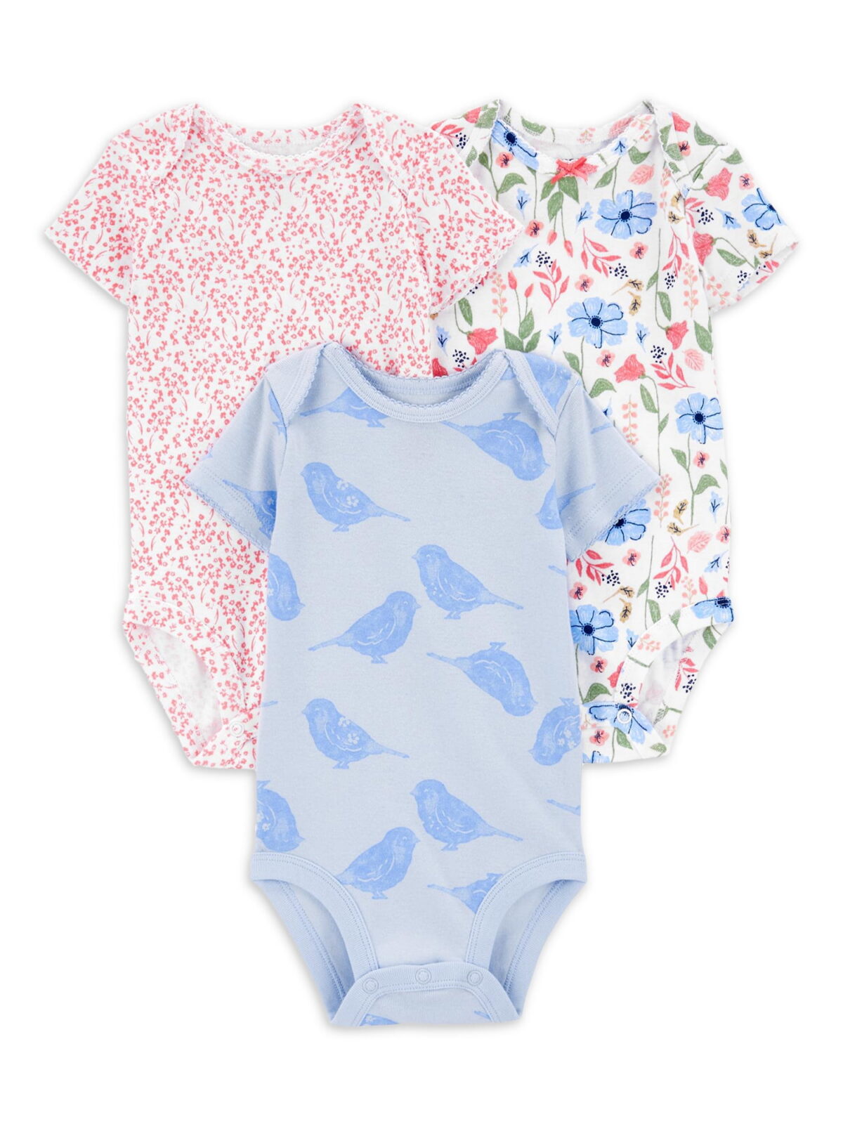 Carter's Child of Mine Baby Girl Bodysuits, 3-Pack, Sizes Preemie-18 Months