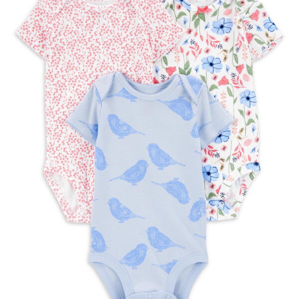 Carter's Child of Mine Baby Girl Bodysuits, 3-Pack, Sizes Preemie-18 Months