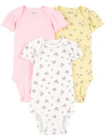 Carter's Child of Mine Baby Girl Bodysuits, 3-Piece, Sizes Preemie-18 Months