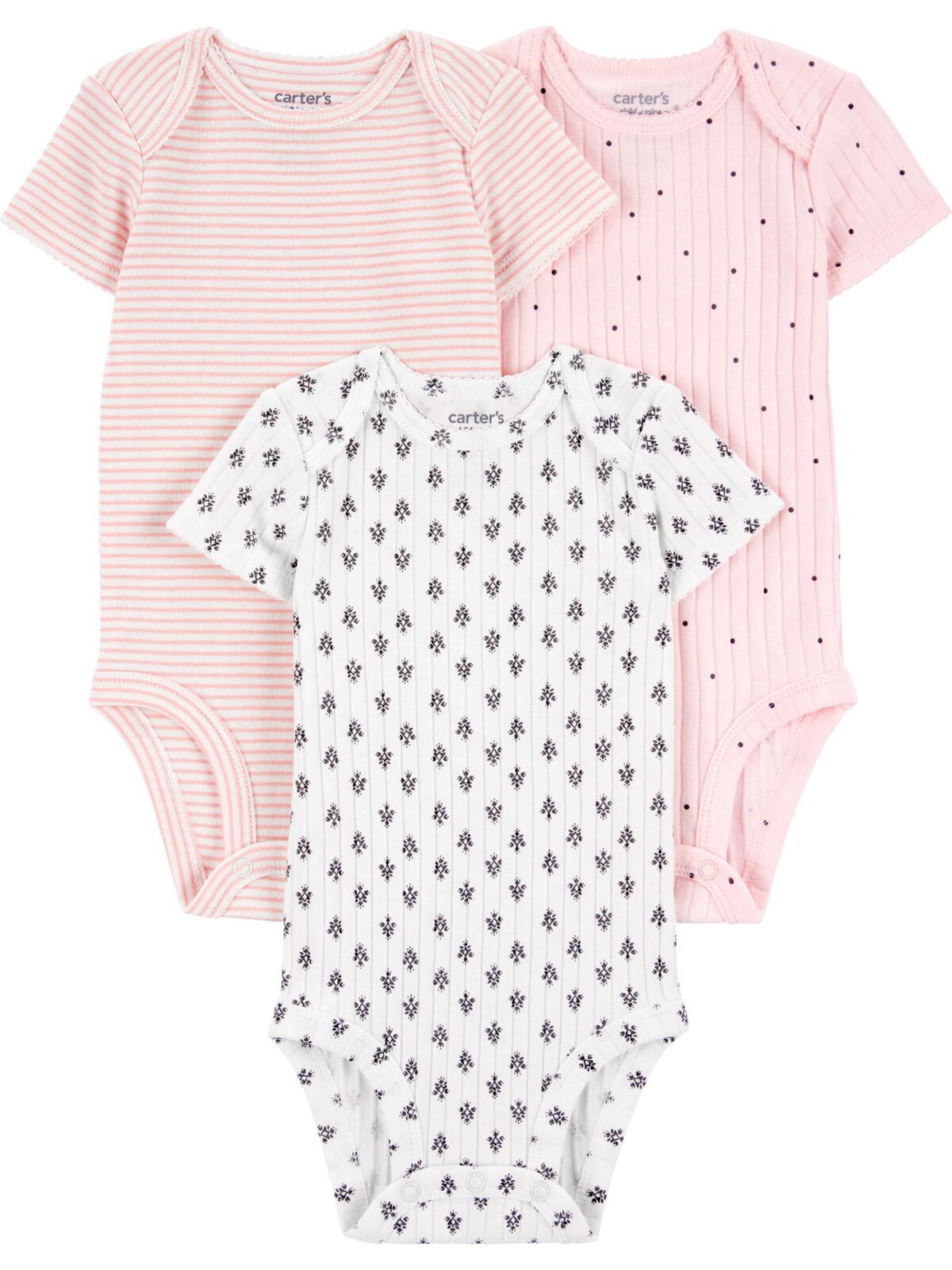 Carter's Child of Mine Baby Girl Bodysuits, 3-Piece, Sizes Preemie-18 Months