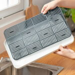 CASAFUN Large Rectangular Self Draining Soap Dishes, Bar Soap Holder, Soap Tray Soap Saver Bar Dish for Soap Sponge Dryer Bathroom Toilet Shower Kitchen Restaurant Counter