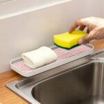 CASAFUN Large Rectangular Self Draining Soap Dishes, Plastic Bar Soap Holder, Soap Tray Soap Saver Bar Dish for Soap Sponge Dryer Bathroom Toilet Shower Kitchen Restaurant Counter