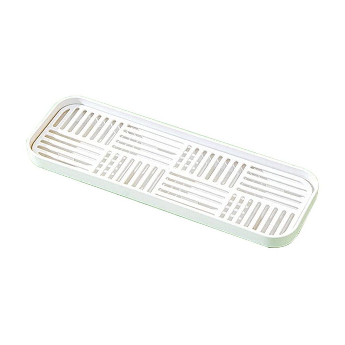 CASAFUN Large Rectangular Self Draining Soap Dishes, Plastic Bar Soap Holder, Soap Tray Soap Saver Bar Dish for Soap Sponge Dryer Bathroom Toilet Shower Kitchen Restaurant Counter
