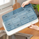 CASAFUN Large Rectangular Self Draining Soap Dishes, Plastic Bar Soap Holder, Soap Tray Soap Saver Bar Dish for Soap Sponge Dryer Bathroom Toilet Shower Kitchen Restaurant Counter