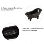 Ceramic Black Clawfoot Bathtub Bar Soap Dish for Bathroom Shower Decorative Soap Dish Sponge Holder Shower Bar Soap Tray Container for Bathroom, Kitchen Sink