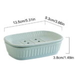 Ceramic Soap Dish, Kvago Self-draining Soap Holder, Double Layer Bar Soap Holder, Detachable Soap Dish Tray Draining Soap Dishes for Bathroom Shower Kitchen (5.31 x 3.66 x 1.49...