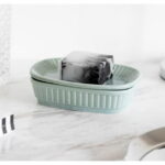 Ceramic Soap Dish, Kvago Self-draining Soap Holder, Double Layer Bar Soap Holder, Detachable Soap Dish Tray Draining Soap Dishes for Bathroom Shower Kitchen (5.31 x 3.66 x 1.49...