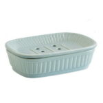 Ceramic Soap Dish, Kvago Self-draining Soap Holder, Double Layer Bar Soap Holder, Detachable Soap Dish Tray Draining Soap Dishes for Bathroom Shower Kitchen (5.31 x 3.66 x 1.49...