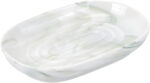 Ceramics Soap Dish for Shower Soap Holder Non-Slip Soap Saver Case Box Container Soap Bar Saver Tray Sea Green Marble Textures Oval Soap Tray for Sponge Bathroom Kitchen Sink...