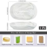 Ceramics Soap Dishes for Bathroom Kitche Oval Dark Sea Green 125x85x20mm