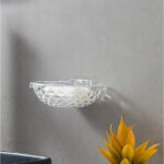 Clear Wall Mounted Soap Dish, Sturdy Plastic, No Drilling, Bathroom Organization