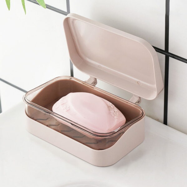 Clearance Items!TAKTUK Soap Holder,Soap Bar Container Holder Case Travel Dish Storage Drainers Box Cover Dishes Plastic,Soap Dish,Bathroom Accessories