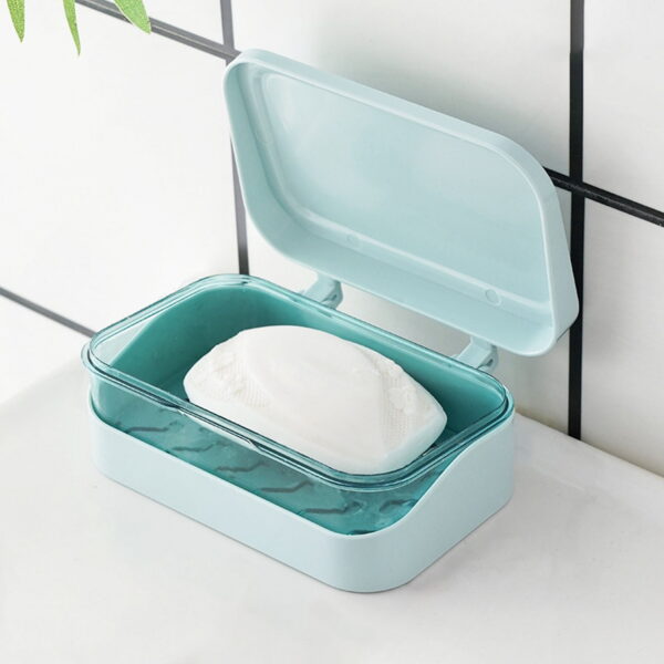 Clearance Items!TAKTUK Soap Holder,Soap Bar Container Holder Case Travel Dish Storage Drainers Box Cover Dishes Plastic,Soap Dish,Bathroom Accessories