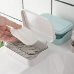 Clearance Items!TAKTUK Soap Holder,Soap Bar Container Holder Case Travel Dish Storage Drainers Box Cover Dishes Plastic,Soap Dish,Bathroom Accessories
