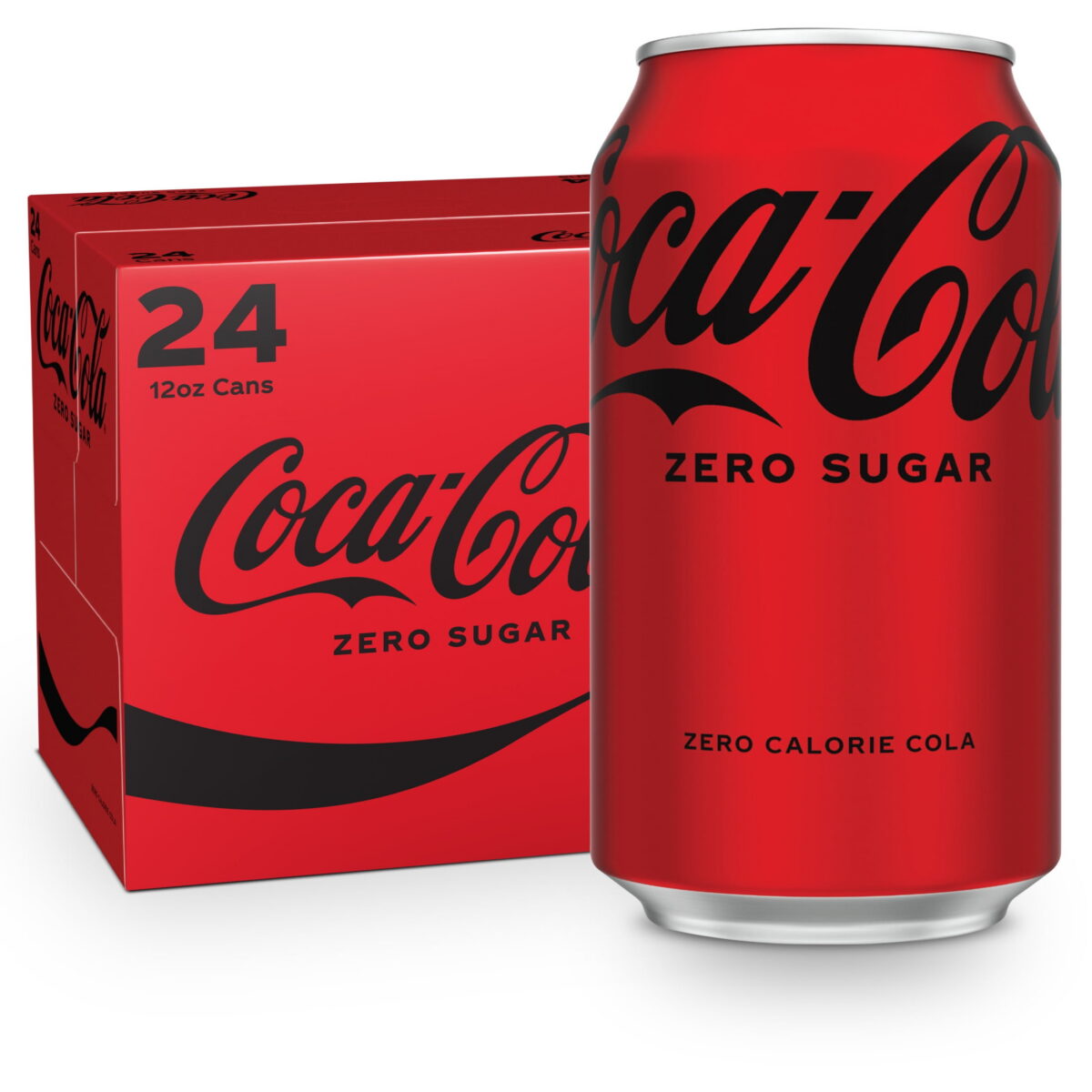 Coca-Cola Zero Sugar Sugar-Free Soda Pop, 12 fl oz Cans, 24 Pack