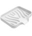 COFEST Home Decoration,Silicone Bathroom Soap Dishes with Drain Spout-Bathroom and Kitchen Sink Organizer,Sponge Holder,Dish Soap Tray,Perfect for Dispenser,White,