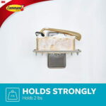 Command Soap Dish for Shower, Damage Free Hanging Bathroom, No Tools Bar Soap Holder, 1 Satin Nickel Soap Dish and 2 Water-Resistant Command Strips