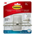 Command Soap Dish, Satin Nickel, Bathroom Organizer, 1 Soap Dish and 2 Command Strips