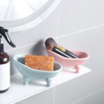 Coolmade 1 Piece 5.6"Ceramic Mini Clawfoot Bathtub Soap Dish Decortative Soap Dish Small Planter Makeup Organizer Container Hamster Bathtub (Orange)