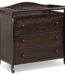 Costway 3 Drawer Baby Changing Table Infant Diaper Changing Station Wood with Safety Belt Brown