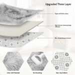 CozyDesg 5ft x 8ft Area Rugs, Soft Fluffy Area Rugs Floor Mat Floor Rugs for Living Room Bedroom Modern Decor Carpet, Light Gray