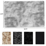 CozyDesg 5ft x 8ft Area Rugs, Soft Fluffy Area Rugs Floor Mat Floor Rugs for Living Room Bedroom Modern Decor Carpet, Light Gray