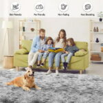 CozyDesg 5ft x 8ft Area Rugs, Soft Fluffy Area Rugs Floor Mat Floor Rugs for Living Room Bedroom Modern Decor Carpet, Light Gray
