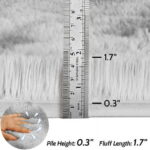 CozyDesg 5ft x 8ft Area Rugs, Soft Fluffy Area Rugs Floor Mat Floor Rugs for Living Room Bedroom Modern Decor Carpet, Light Gray