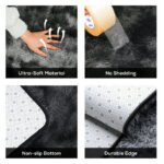 CozyDesg 5ft x 8ft Area Rugs, Soft Fluffy Area Rugs Floor Mat Floor Rugs for Living Room Bedroom Modern Decor Carpet, Dark Gray