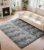 CozyDesg 5ft x 8ft Area Rugs, Soft Fluffy Area Rugs Floor Mat Floor Rugs for Living Room Bedroom Modern Decor Carpet, Dark Gray