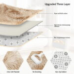 CozyDesg 8ft x 10ft Area Rugs, Soft Fluffy Area Rugs Floor Mat Floor Rugs for Living Room Bedroom Modern Decor Carpet, Camel