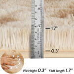 CozyDesg 8ft x 10ft Area Rugs, Soft Fluffy Area Rugs Floor Mat Floor Rugs for Living Room Bedroom Modern Decor Carpet, Camel