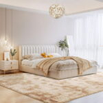 CozyDesg 8ft x 10ft Area Rugs, Soft Fluffy Area Rugs Floor Mat Floor Rugs for Living Room Bedroom Modern Decor Carpet, Camel